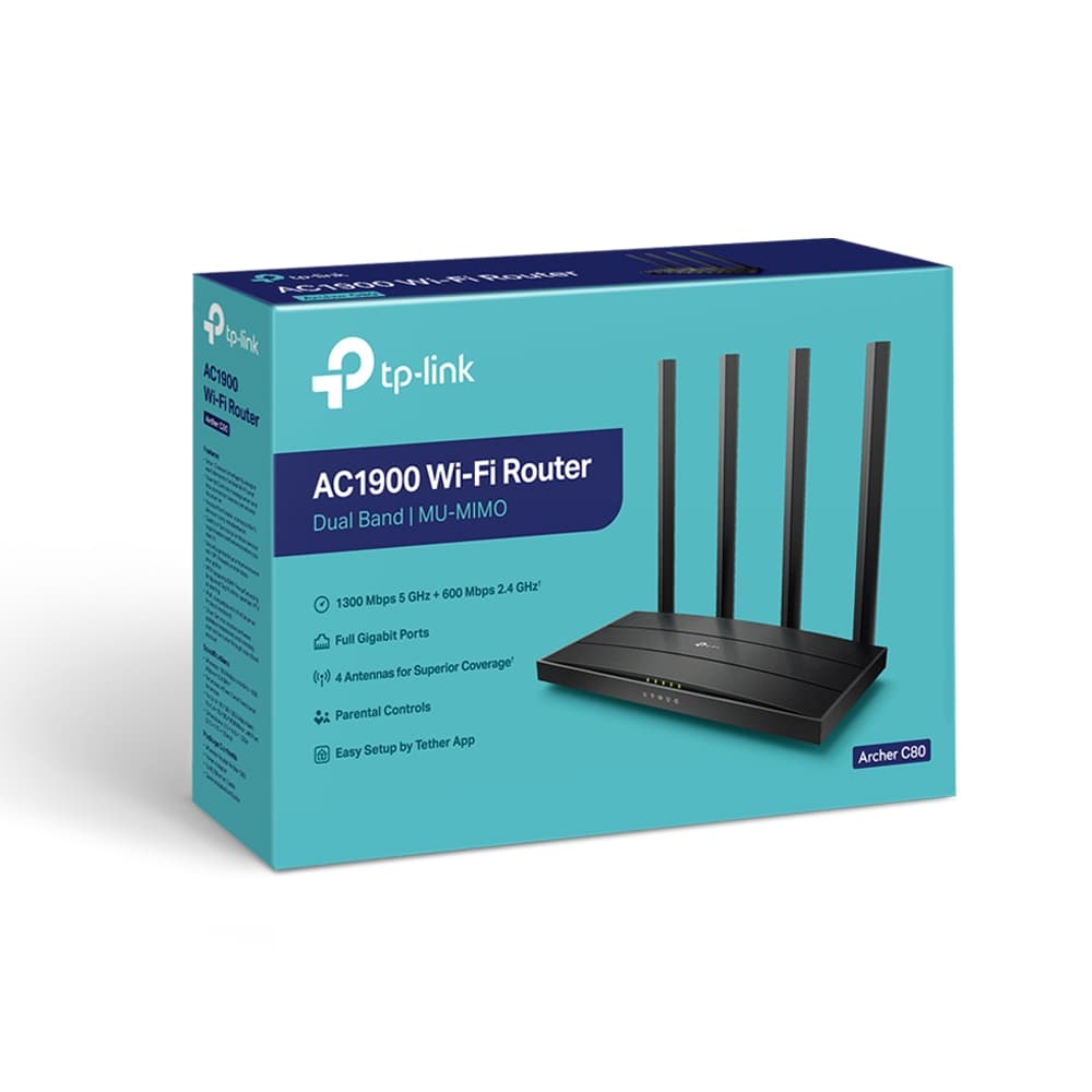 TP-Link Archer C80 AC1900 Dual Band Wireless Router - 3