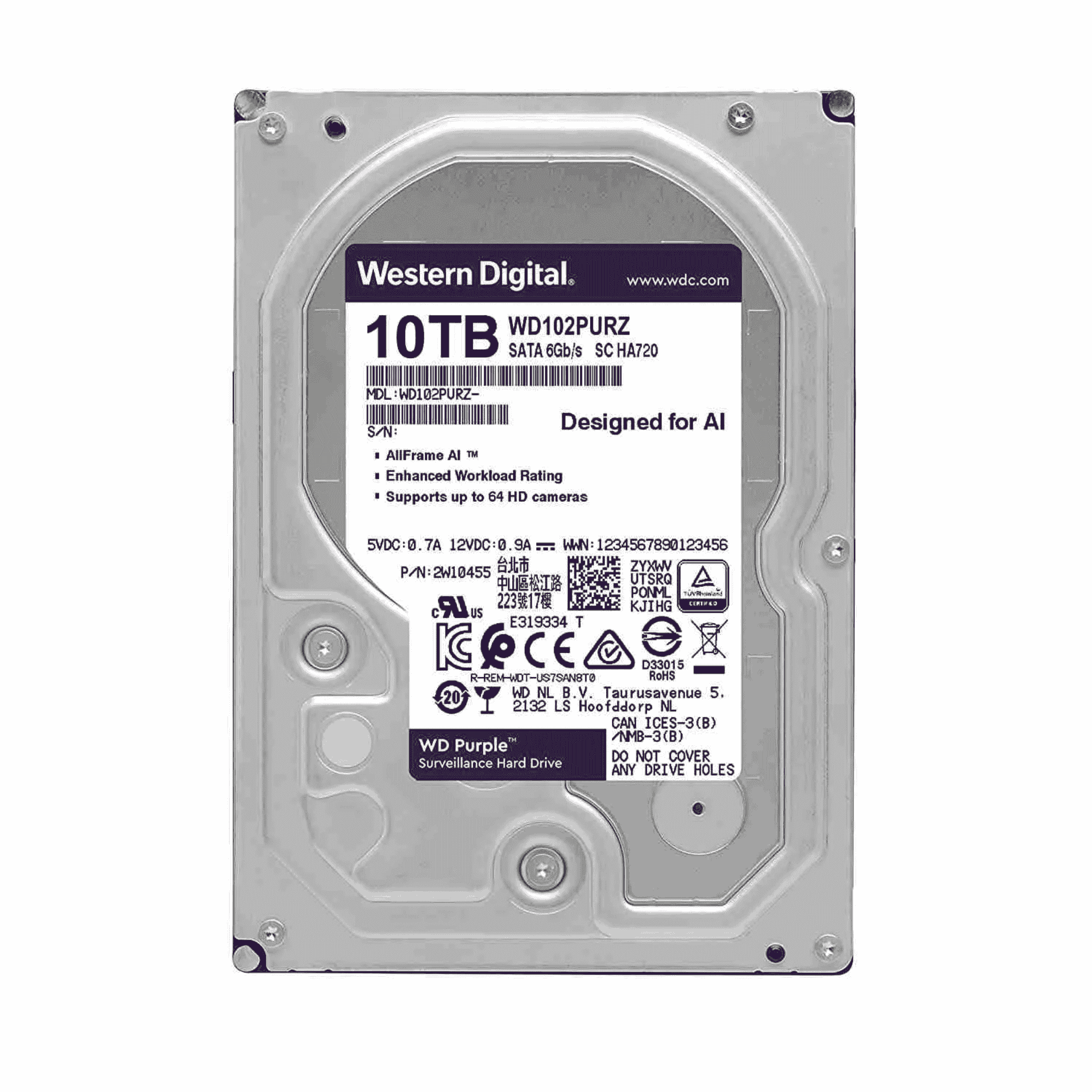 WD Purple HDD 10TB