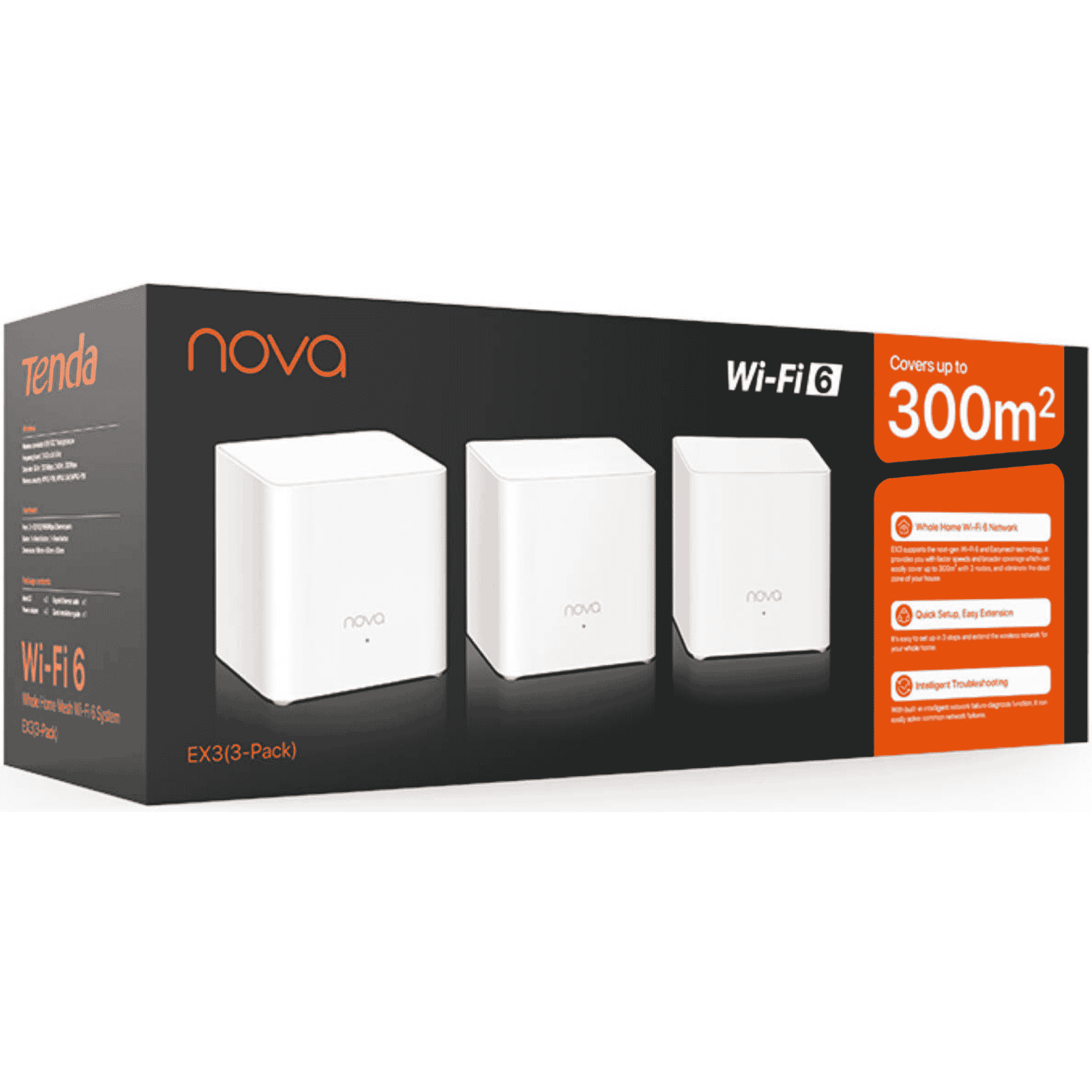 Tenda EX3 AX1500 Whole Home Mesh Wi-Fi 6 System 3-Pack - 2
