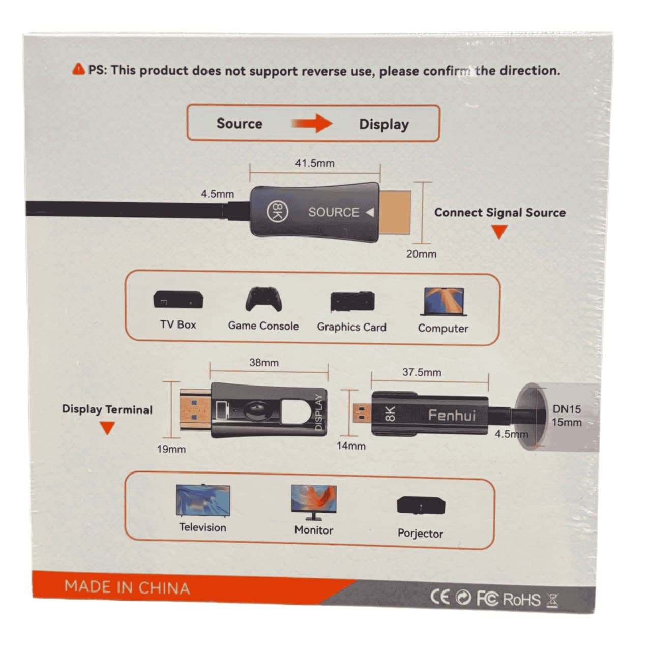 FENHUI HDMI Fiber Optical Cable 20m - 2