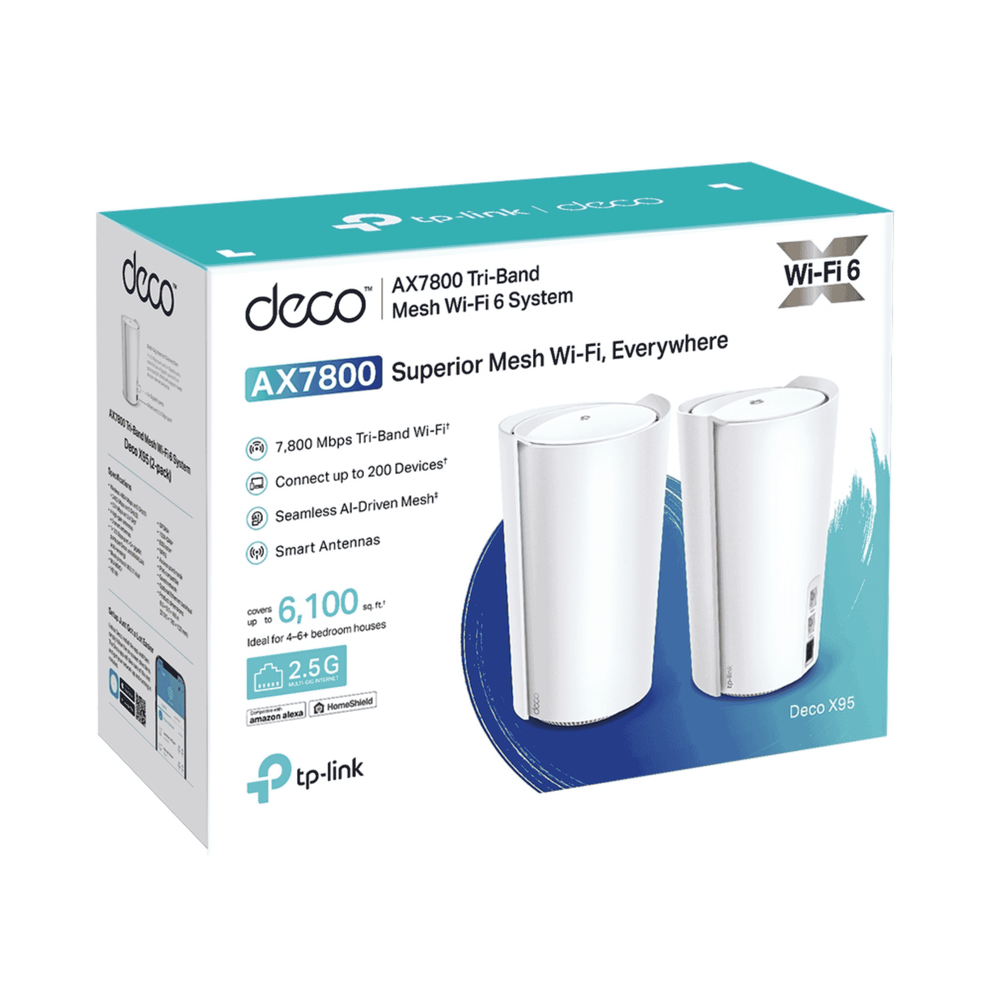 TP-Link Deco X95 2-Pack AX7800 Wi-Fi 6 Mesh System - 3