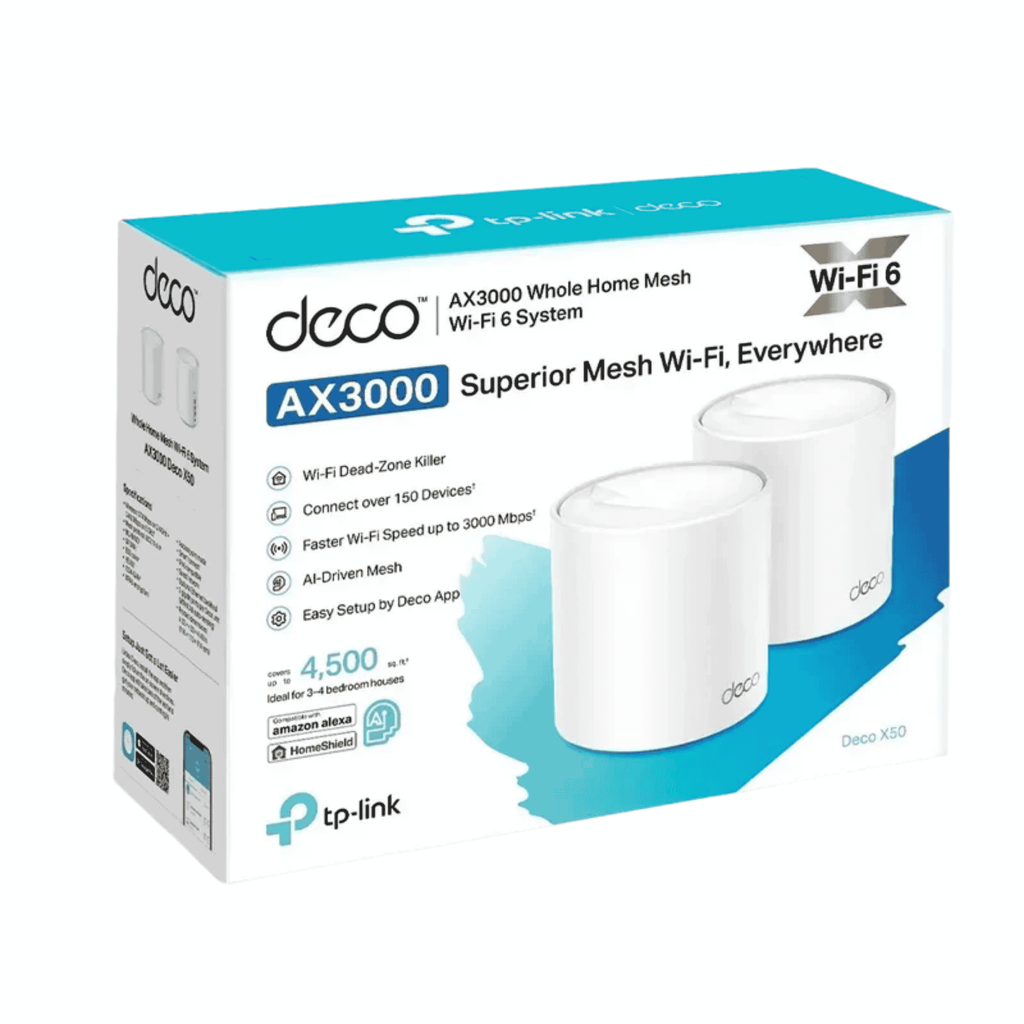 TP-Link Deco X50 2-Pack AX3000 Wi-Fi 6 Mesh System - 3