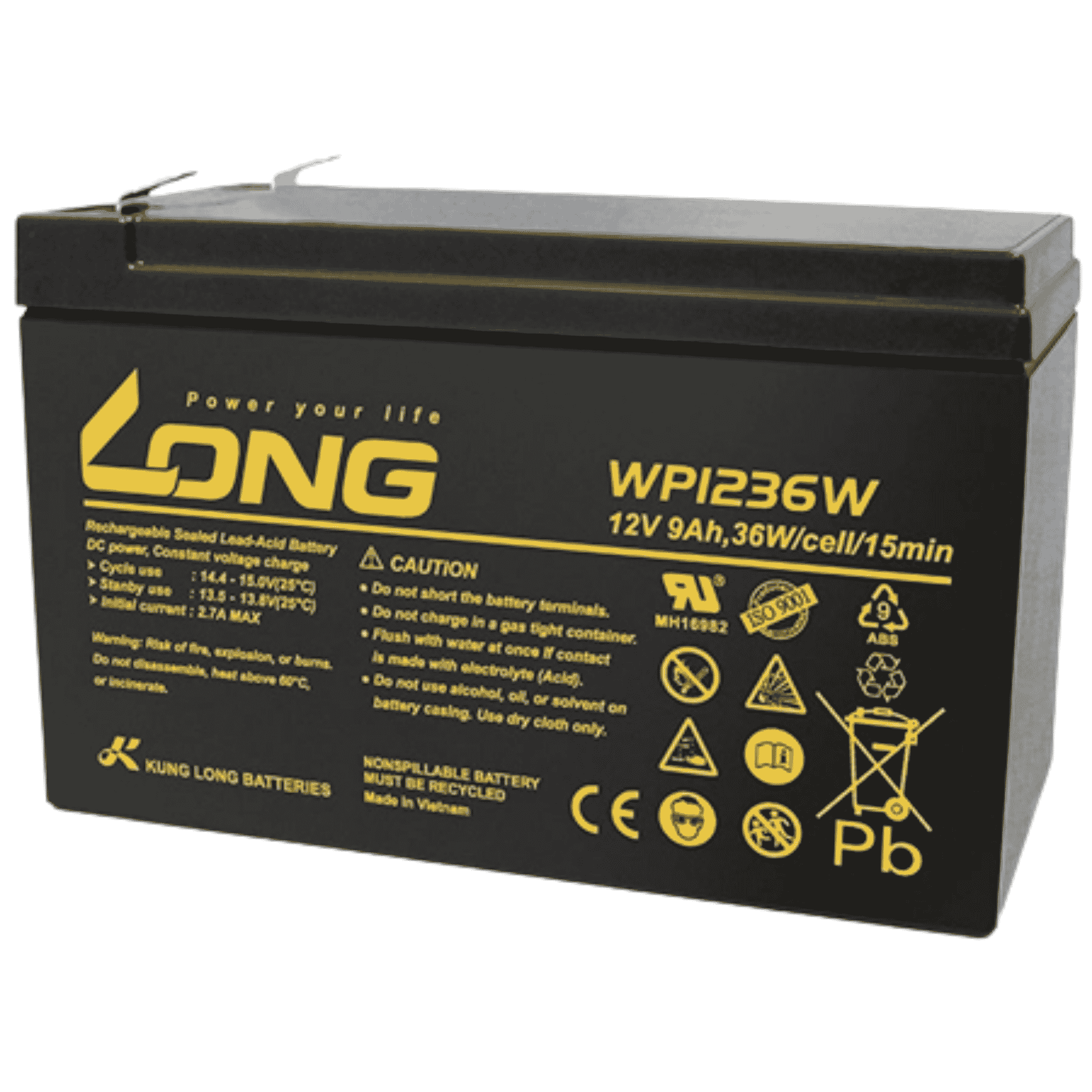 Long 12V 9Ah Sealed Lead Acid Battery