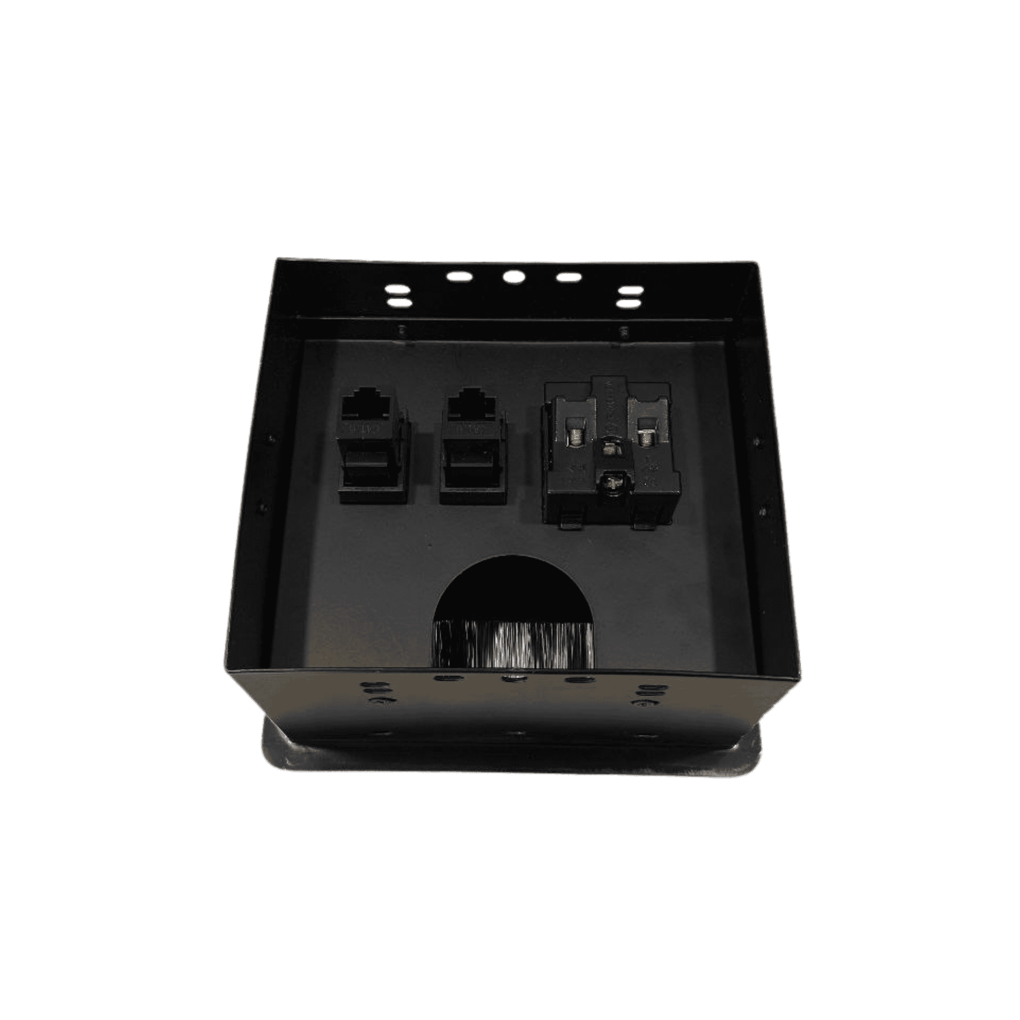 Avetron Multi-Port Desktop Multimedia Socket – Black/Grey - 5
