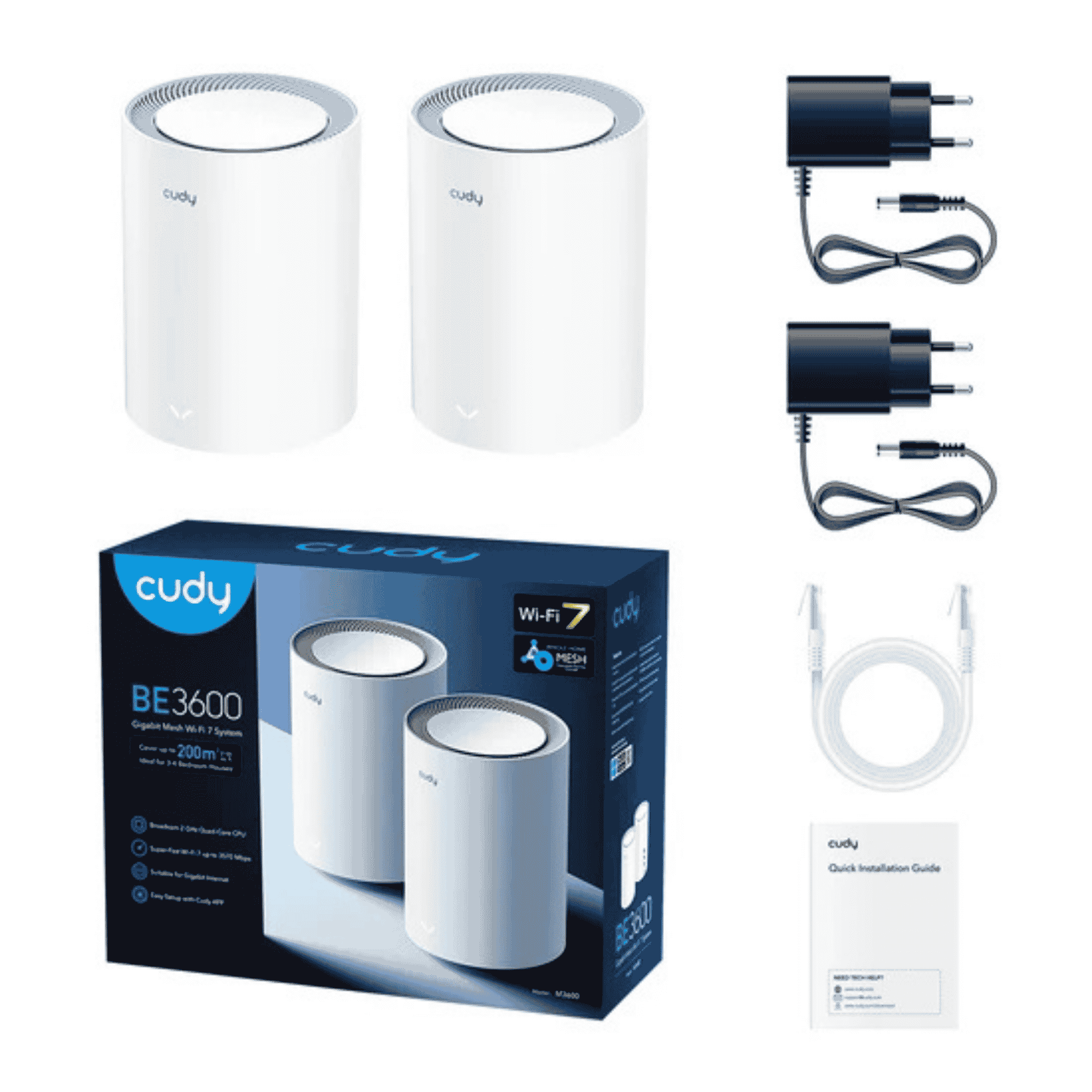Cudy M3600 BE3600 Gigabit Mesh Wi-Fi 7 System – 2 Pack - 3