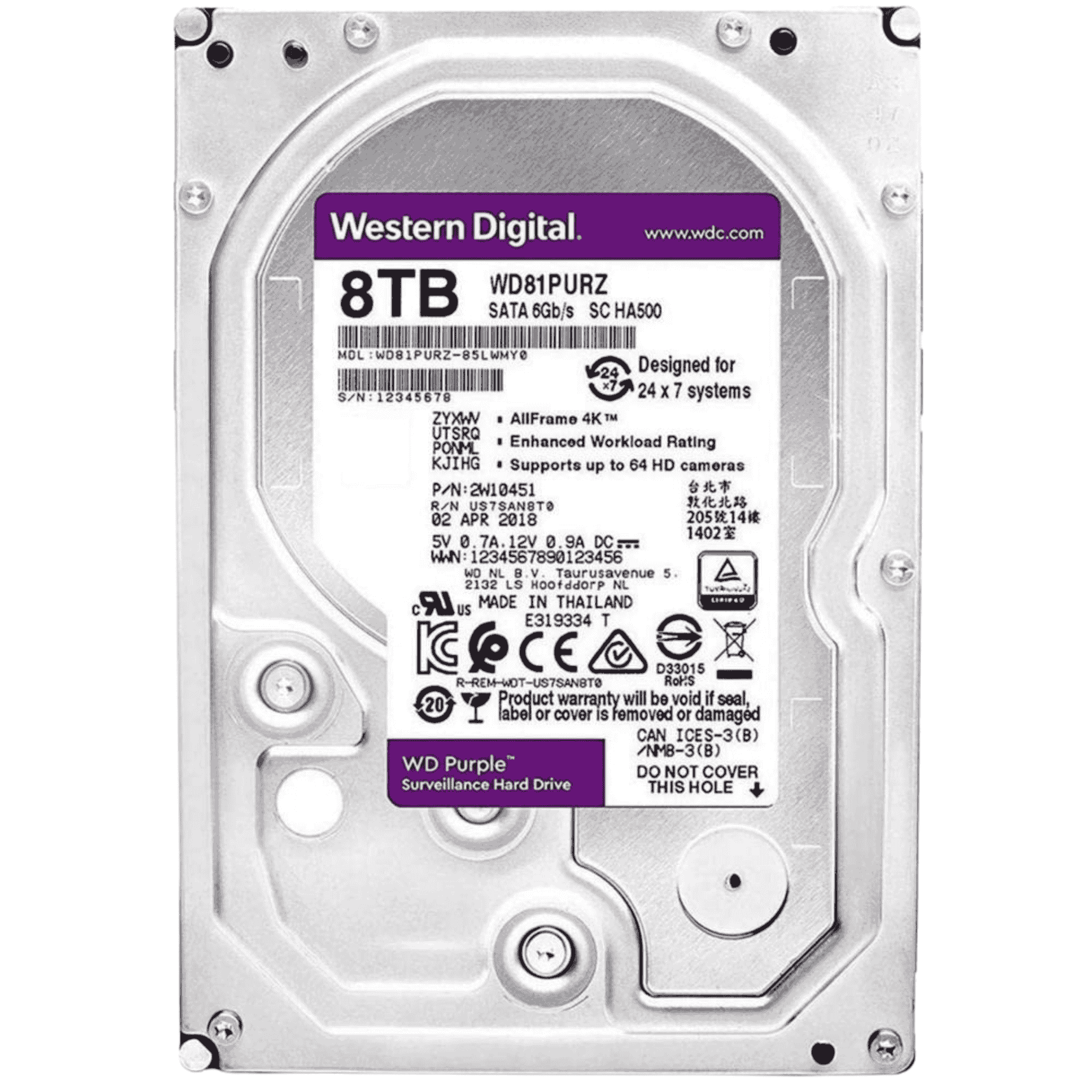 WD Purple HDD 8TB