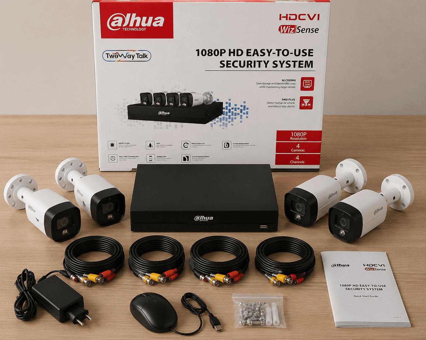 Dahua Coaxial CCTV Kit 2MP Two-Way Talk