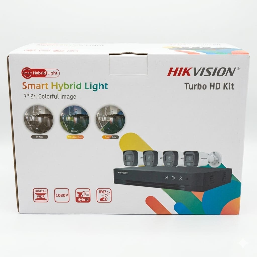 Hikvision 2MP Original Coaxial CCTV Camera Kit