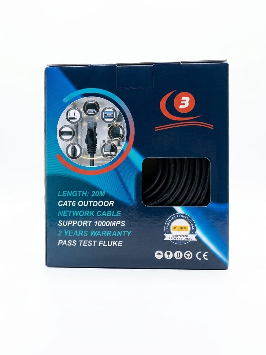 CB Cat6 UTP Indoor Cable 20m (30% Copper)