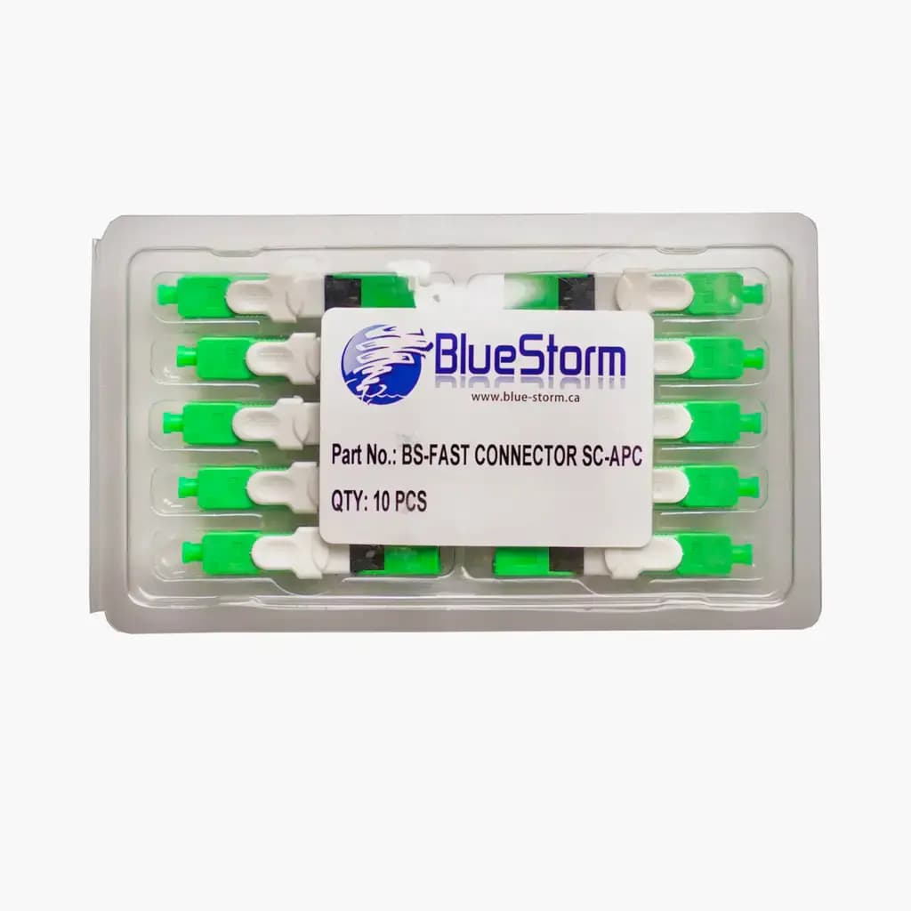 BlueStorm Fiber Optic Fast Connector SC APC