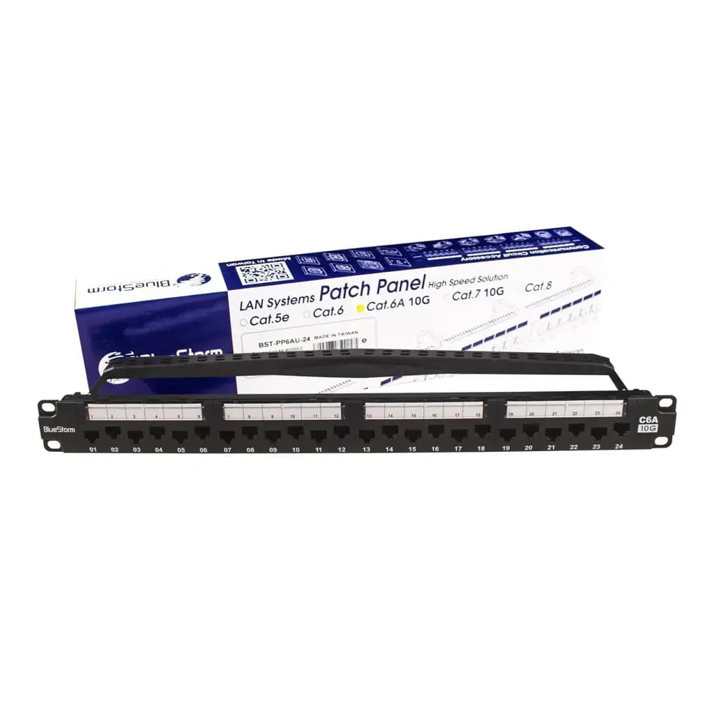 BlueStorm Patch Panel UTP CAT6A 24port