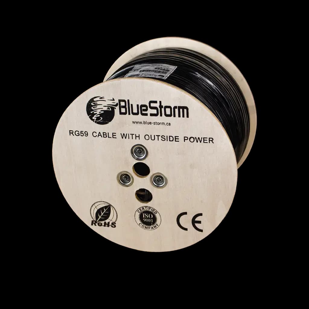 BlueStorm RG59 100m Network Cable With Power