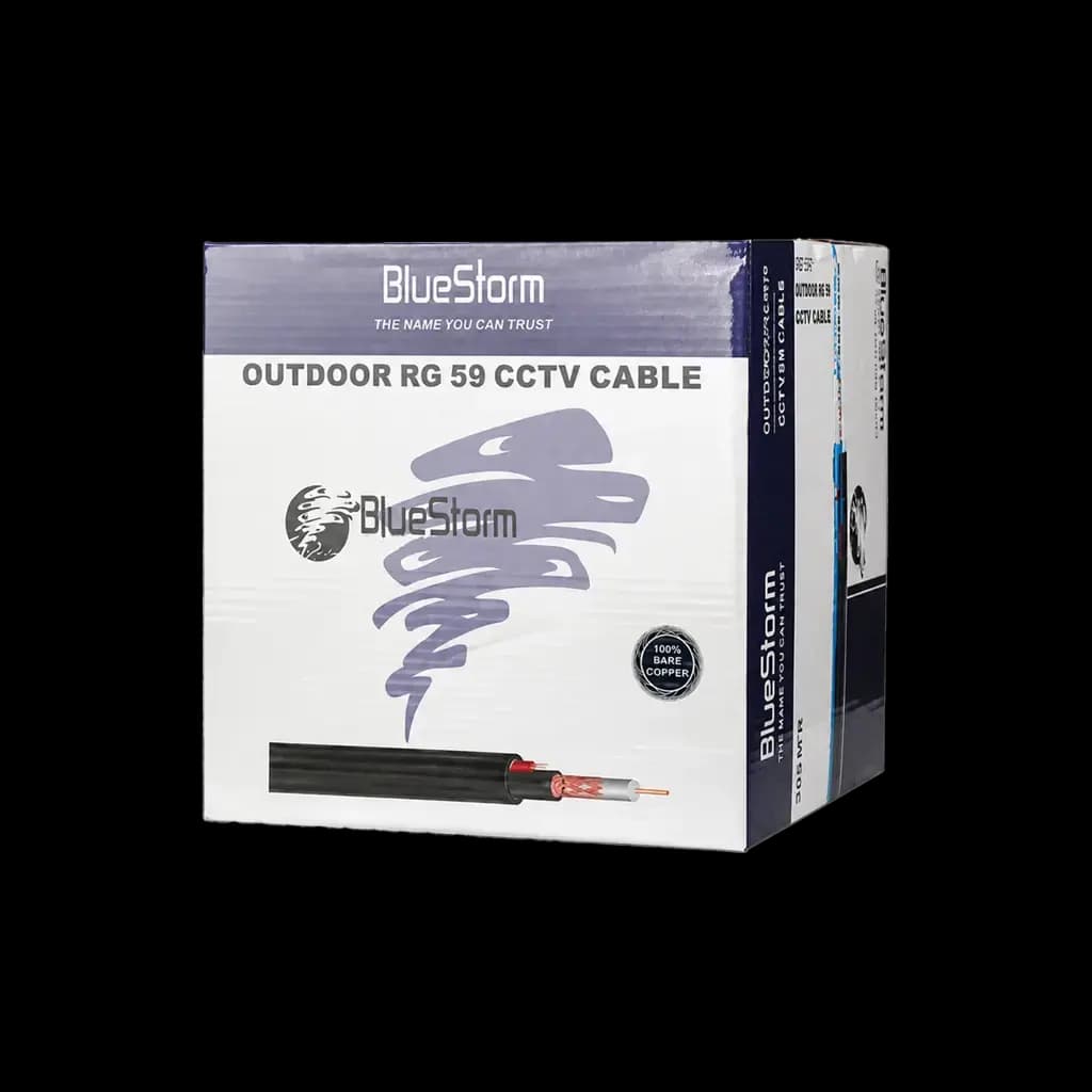 BlueStorm RG59 Camera Cable with Inside Power Full Copper