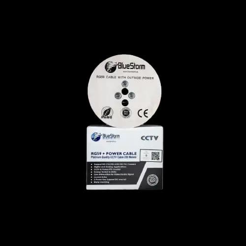 BlueStorm RG59 Camera Cable With Outside Power Full Copper