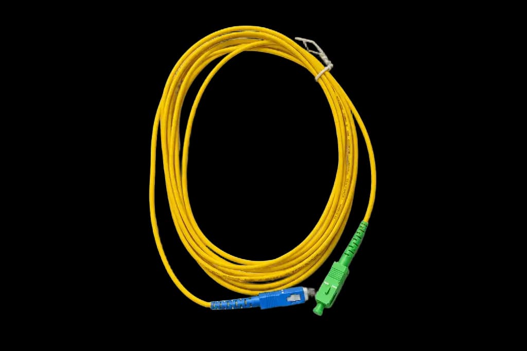 Bluestorm SC/APC to SC/UPC Simplex Single-Mode Fiber Optic Indoor Patch Cable 10M