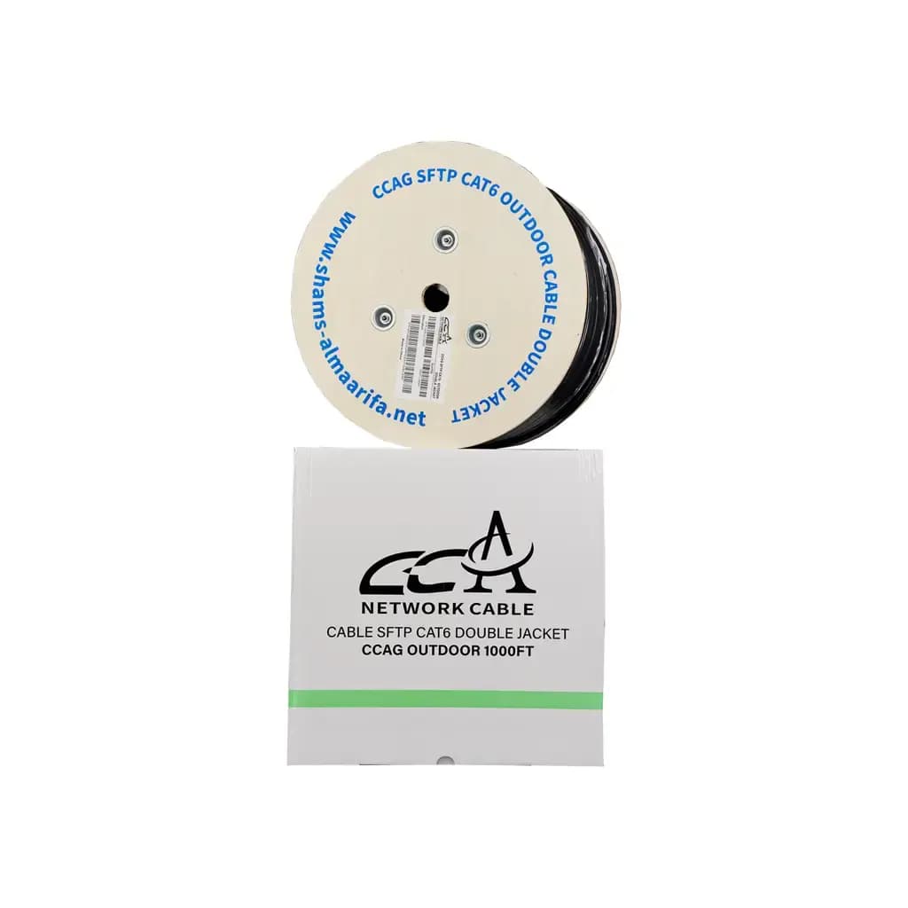 CCA SFTP Cat6 Outdoor Double Jacket Cable 305M – Black