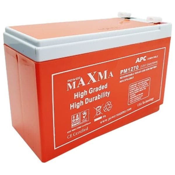 Maxima Sealed Lead Acid Battery 12V 9Ah (Orange/White)
