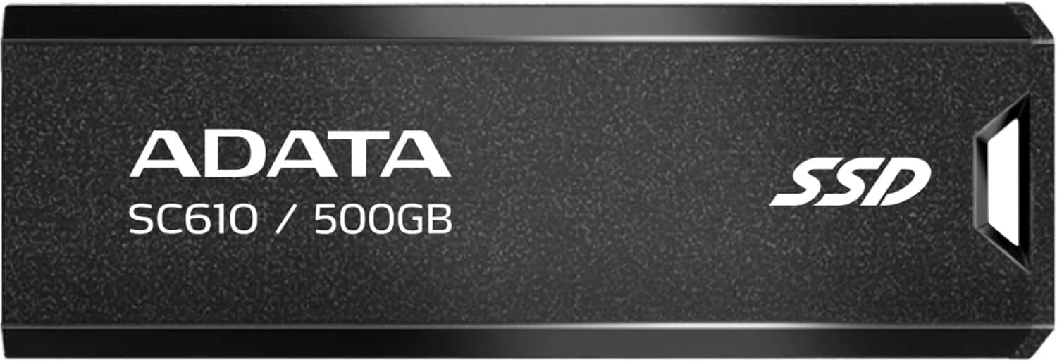 ADATA SC610 500GB Portable External SSD – Retractable USB-A, 550MB/s