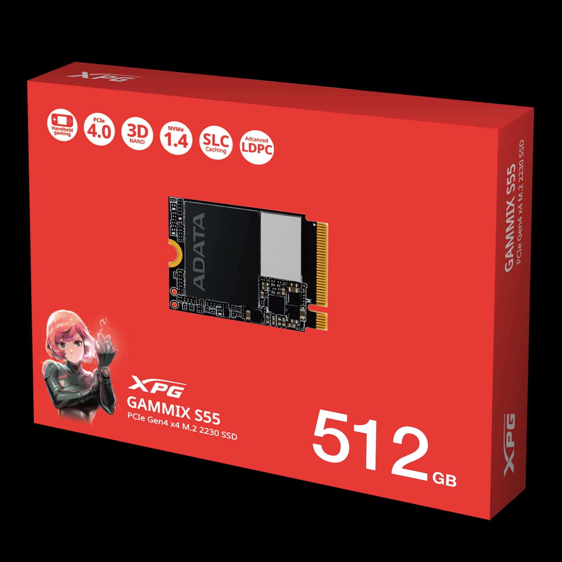 XPG GAMMIX S55 512GB PCIe Gen4x4 NVMe M.2 2230 SSD