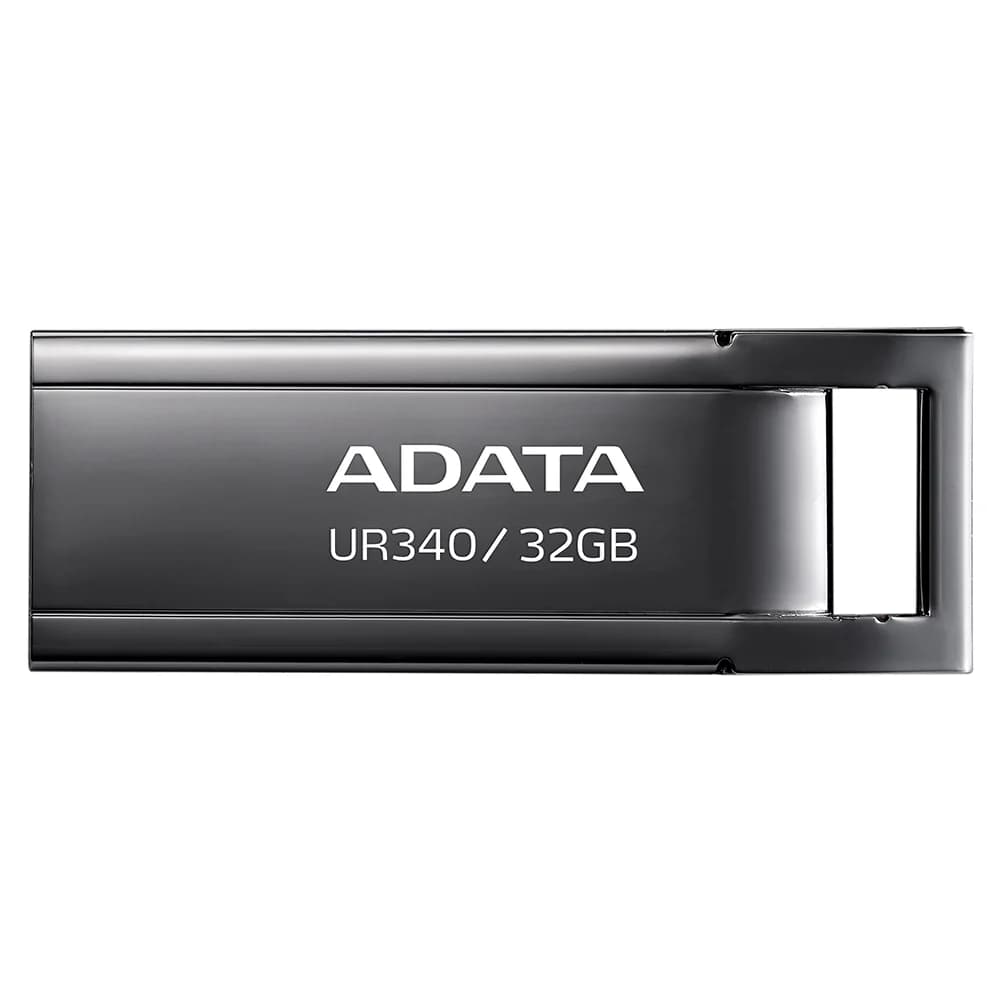 ADATA UR340 32GB USB 3.2 Waterproof & Dustproof Metal Flash Drive – Glossy Black