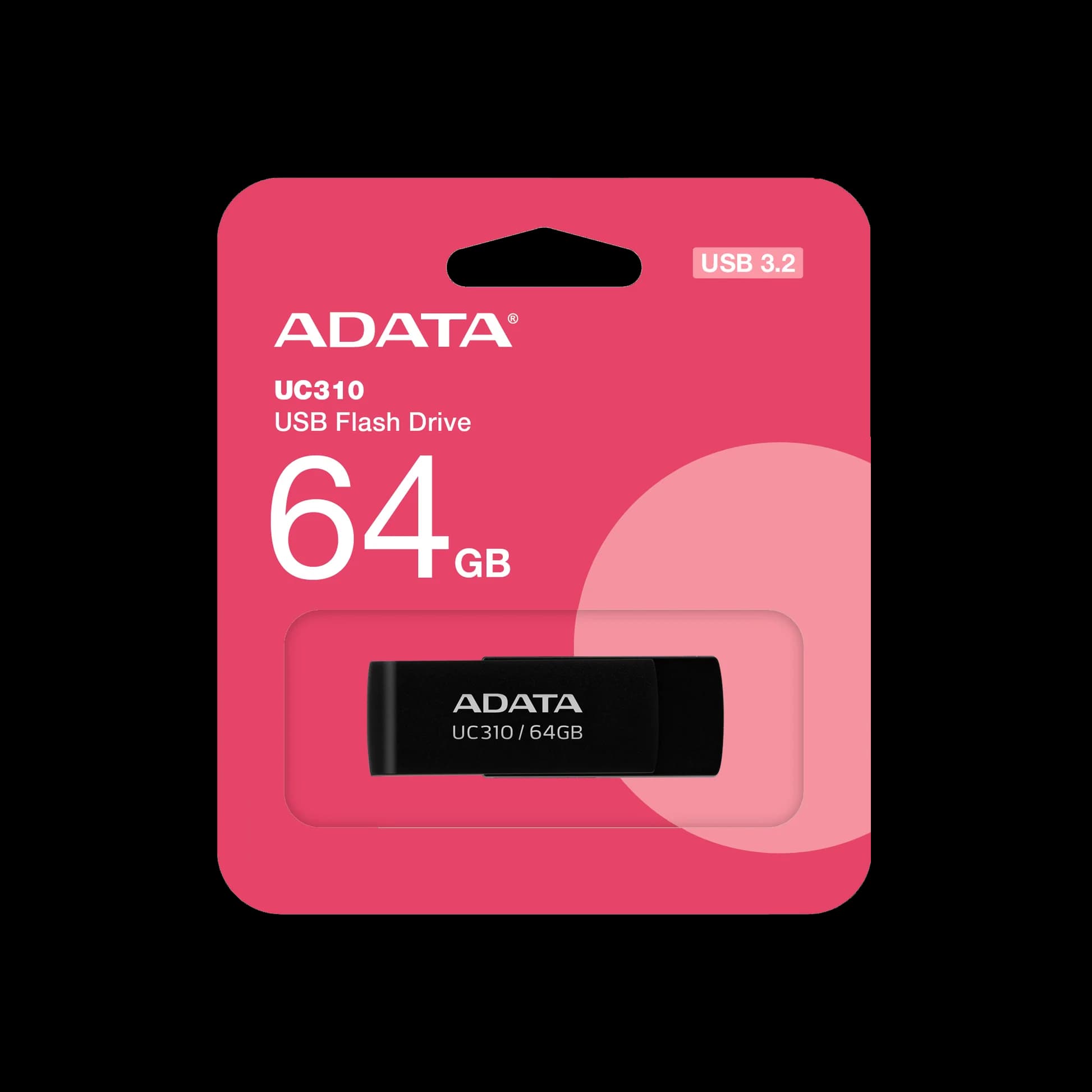 ADATA UC310 64GB USB 3.2 Gen 1 Capless Swivel Flash Drive
