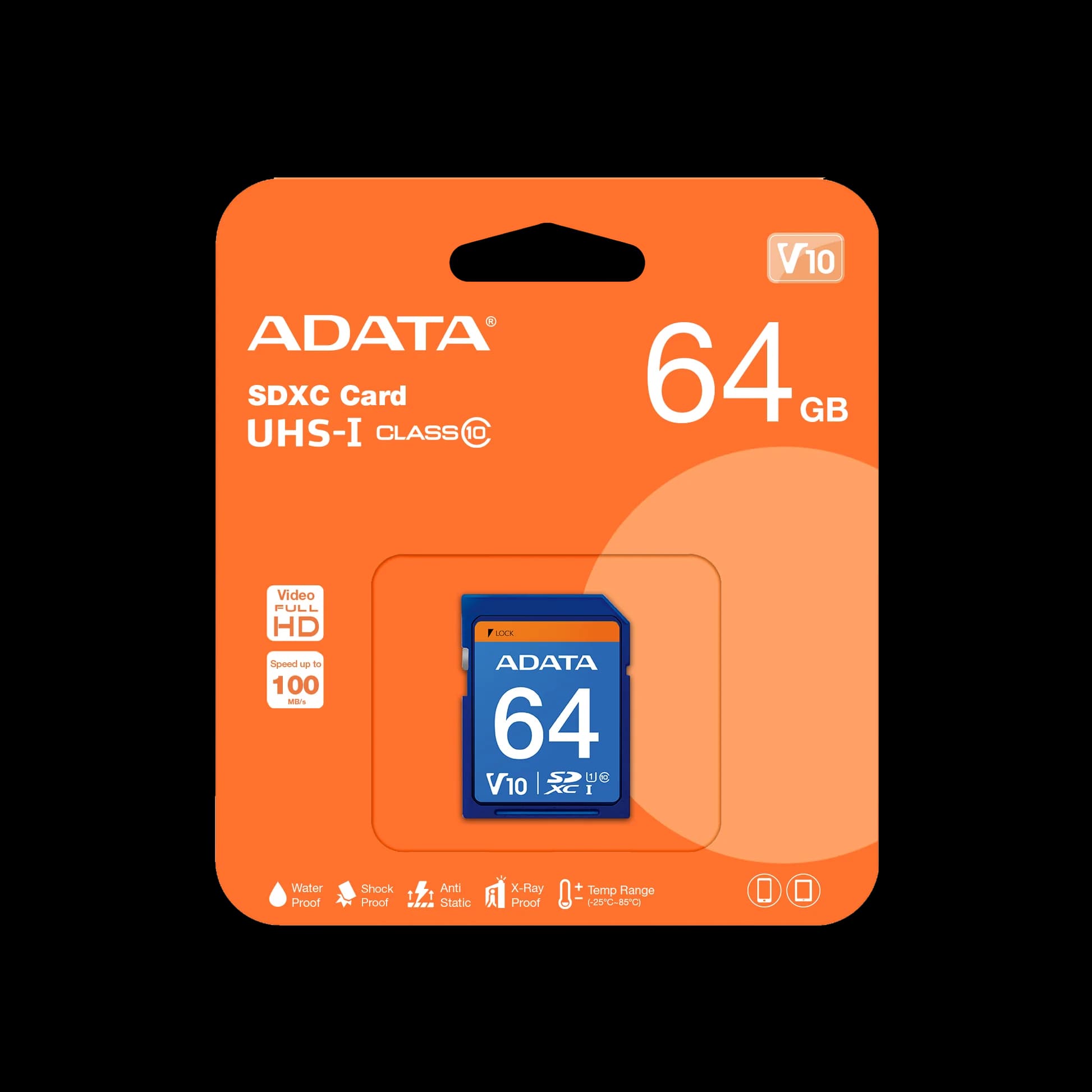 ADATA Premier 64GB SDXC UHS-I Class 10 V10 Memory Card