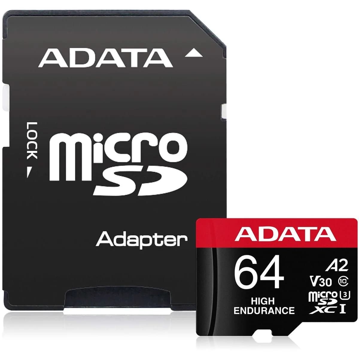 ADATA High Endurance 64GB microSDXC UHS-I Memory Card with SD Adapter