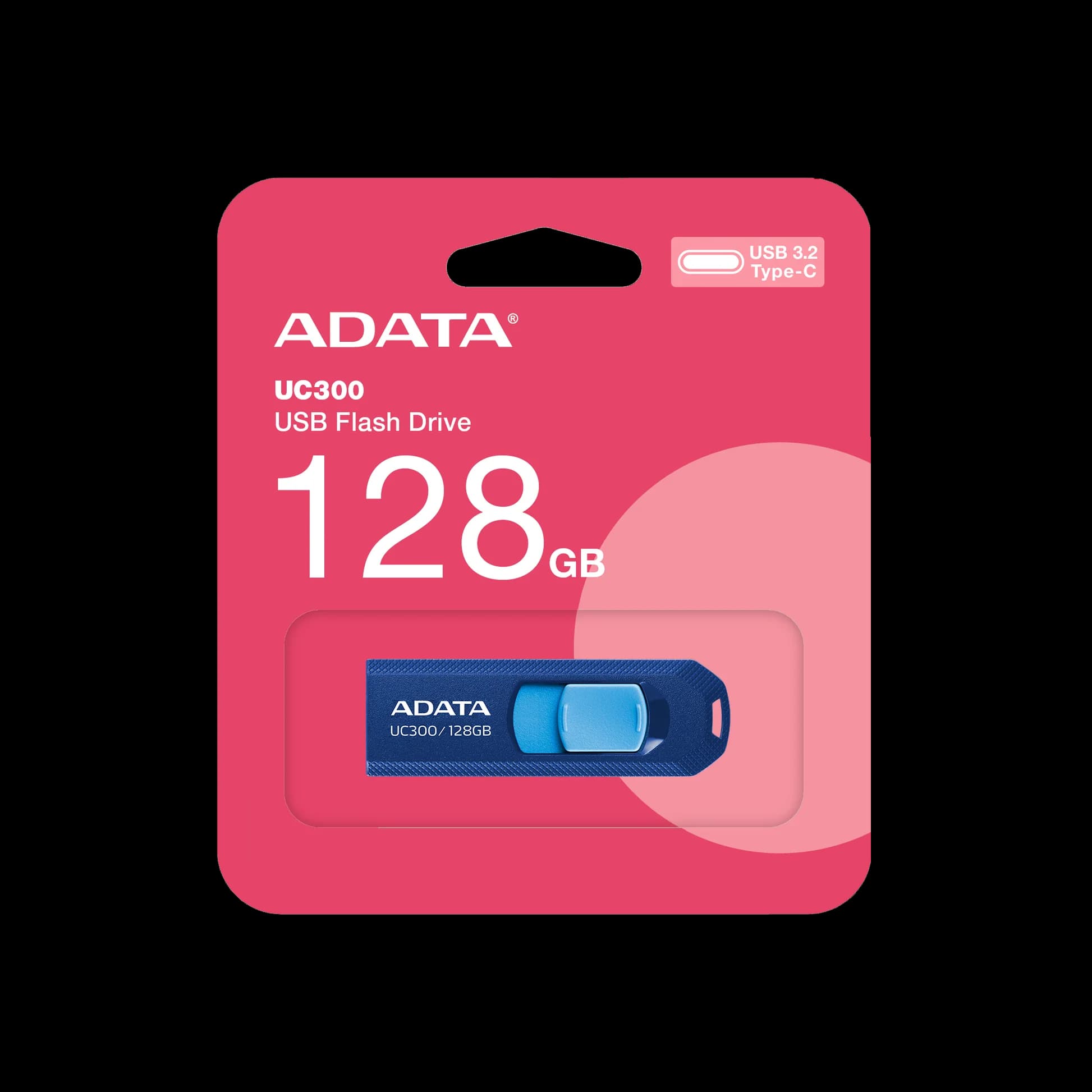 ADATA UC300 128GB USB 3.2 Gen 1 Type-C Capless Sliding Flash Drive