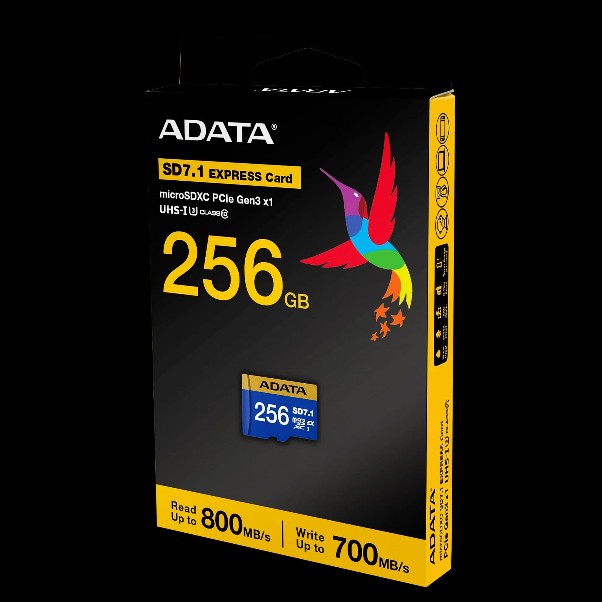 ADATA Premier Extreme 256GB microSDXC SD7.1 Express Card – Up to 800/700MB/s