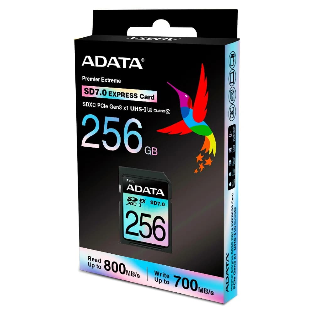 ADATA Premier Extreme 256GB SDXC SD Express 7.0 Card – Up to 800/700MB/s