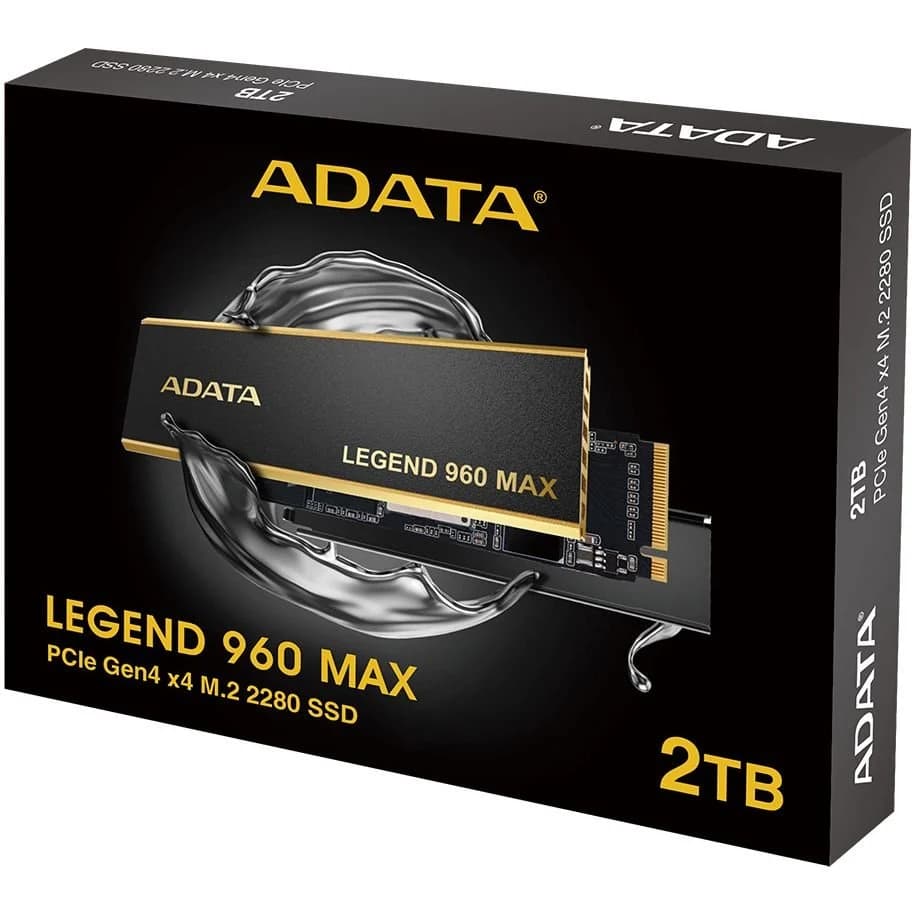 ADATA LEGEND 960 MAX 2TB PCIe Gen4 x4 NVMe M.2 2280 SSD with Heatsink – Up to 7,400MB/s Read