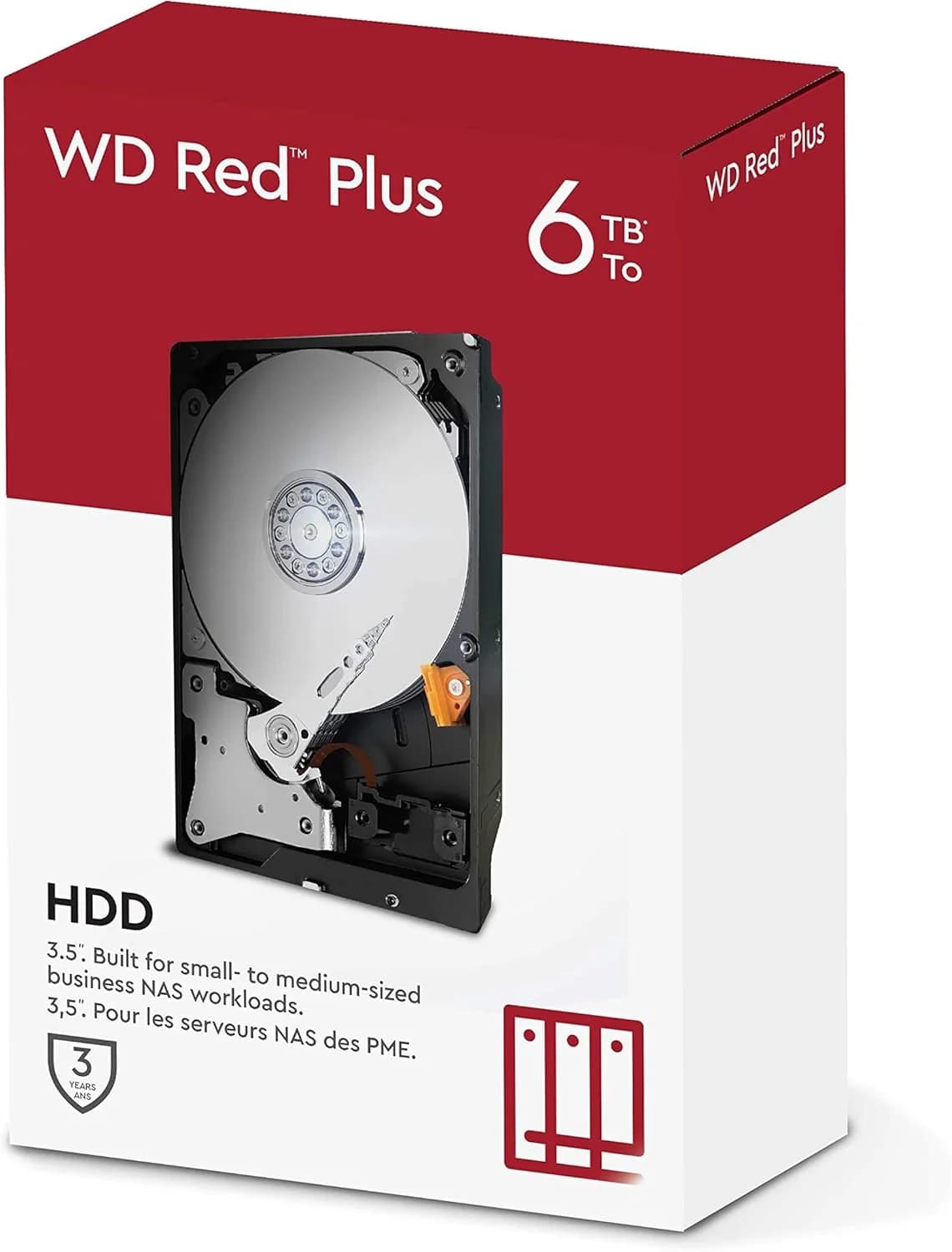 WD Red Plus 6TB 3.5-Inch Internal NAS Hard Drive – WD60EFPX