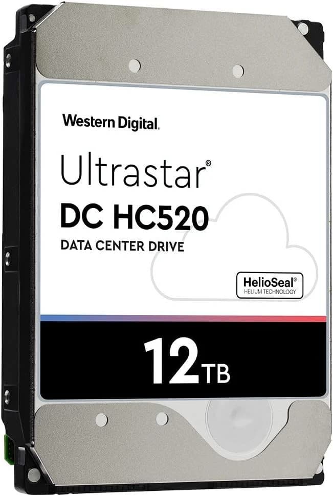 WD Ultrastar DC HC520 12TB Enterprise HDD – 3.5-Inch SATA 6Gb/s – 7200RPM – 256MB Cache