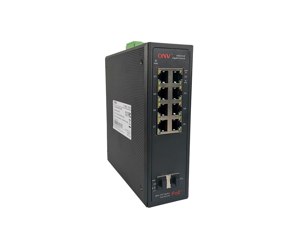 ONV 10-Port Gigabit Industrial PoE Switch – ONV-IPS33108PF