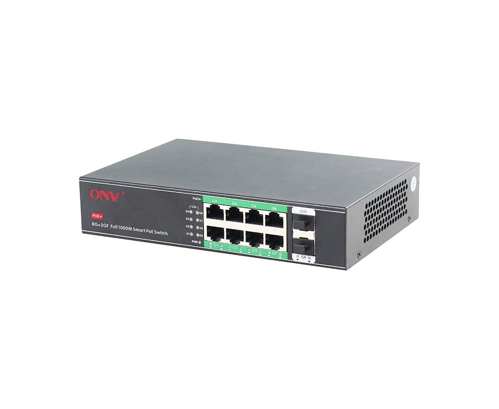 ONV 10-Port Full Gigabit PoE Fiber Switch – ONV-H3108PF