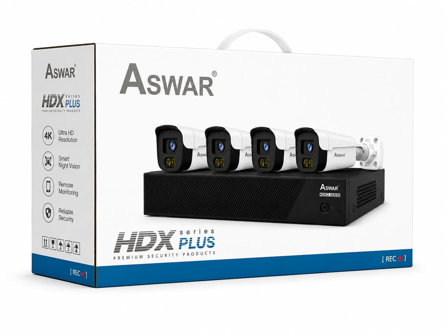 Aswar 2MP Original Coaxial CCTV Camera Kit